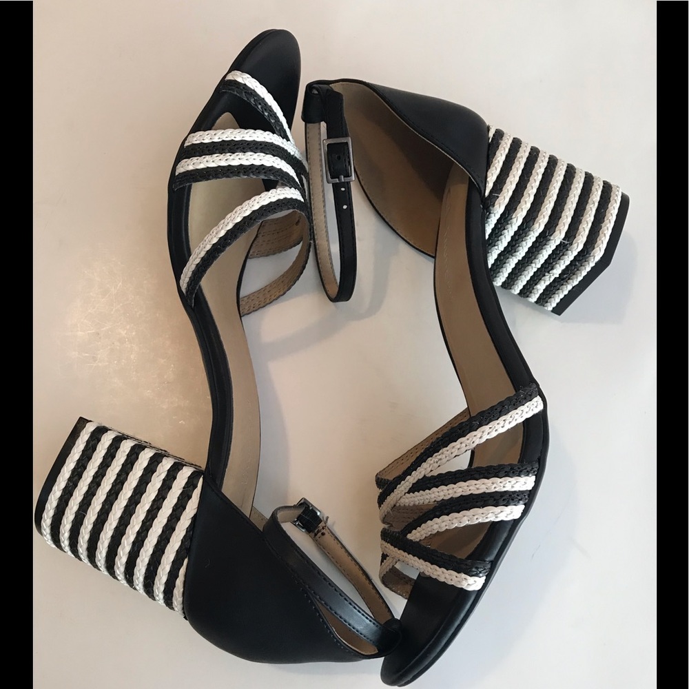 CL BY LAUNDRY JUMPOFF BRAIDED BLACK/WHITE SANDALS - Picture 5 of 8